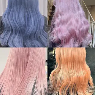 ロング カラー ヘアアレンジ メンズ 🌟🍒ハイトーン 韓国ヘア/ユウミのヘアスタイル