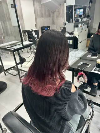 セミロング カラー hayato🌟/ ツヤサラハイトーンのヘアスタイル