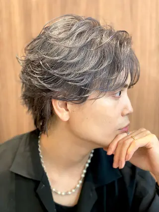 ショート カラー メンズ Osmann Men's Hair Salon御茶ノ水神保町店【オスマン　メンズ　ヘア　サロン】所属・【メンズカラー】 富塚　瑠士のヘアスタイル