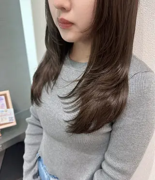 セミロング カラー ヘアアレンジ 韓国風/レイヤー 🌷AYANA🌷のヘアスタイル