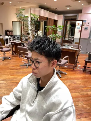 ショート メンズ 大阪梅田 稲葉利也斗のヘアスタイル