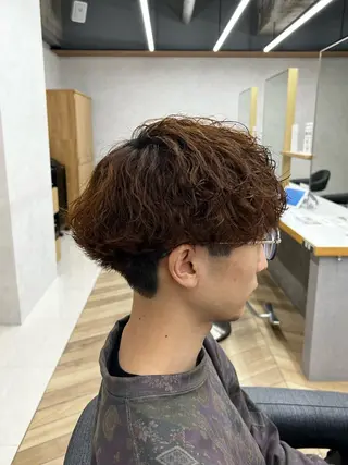 ショート パーマ メンズ 🪐メンズ特化 ヤマクラ　タイキのヘアスタイル