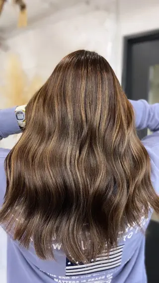 ロング カラー ハイトーン/ダブル カラー/akihoのヘアスタイル