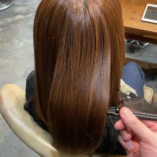 セミロング 🔆髪質改善 透明感 カラー🔆佐々木貴仁のヘアスタイル