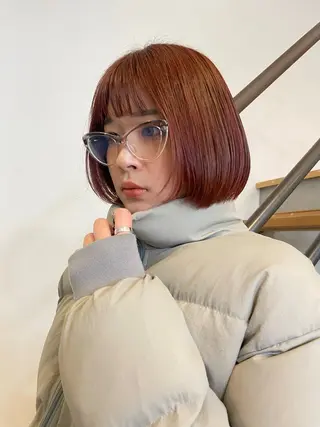 カラー YURiA レイヤー🫧暖色のヘアスタイル