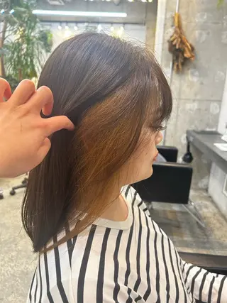 カラー 小森田　果怜 縮毛矯正、カラーのヘアスタイル