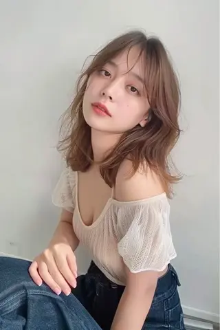 ミディアム カラー 最新ケアカラー/ 髪質改善/YUTOのヘアスタイル