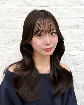 セミロング カラー 韓国ガーリーヘア🎀 Sayaka🤍のヘアスタイル