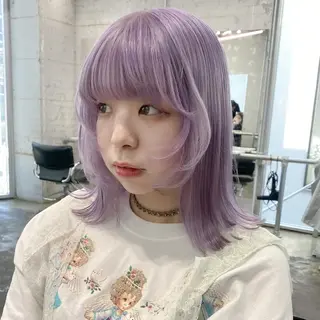 セミロング カラー 💗💗韓国レイヤー yu-ki💗💗のヘアスタイル