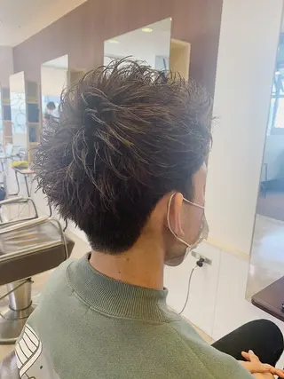 ショート メンズ メンズパーマ/難波/ 心斎橋　室園亮佑のヘアスタイル