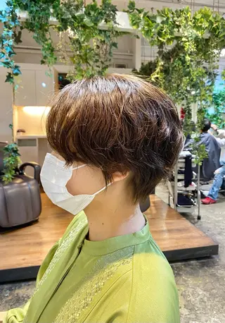 ショート パーマ ショート　美髪 美容師🌿FUKUのヘアスタイル