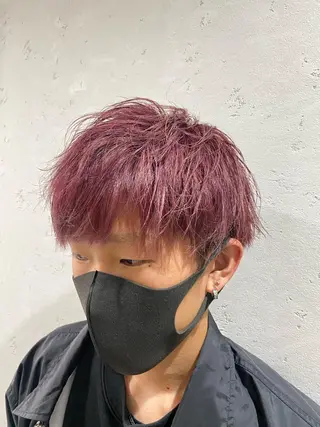 ショート カラー メンズ JOS所属・上野ハイトーン/デ ザイン✂︎touiのヘアスタイル