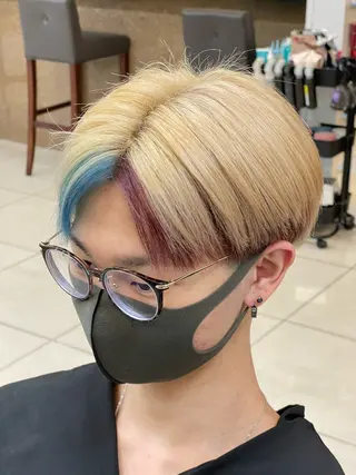 ショート カラー SOYON西大寺店所属・ダブルカラー/ 髪質改善💎安藤のヘアスタイル