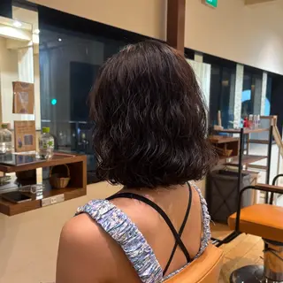 ショート パーマ RISAKO🏁 ボブ / ショートのヘアスタイル