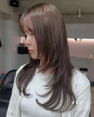 セミロング カラー 表参道/髪質改善・ 透明感 colorのヘアスタイル