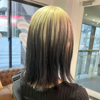 ショート カラー パーマ ヘアアレンジ メンズ 🧨ブリーチー×ボブ レイヤー💎じゅえるのヘアスタイル