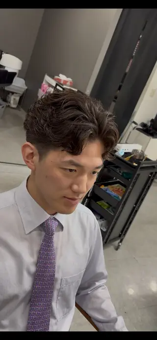 ショート パーマ メンズパーマ特化 園田　楓莉のヘアスタイル