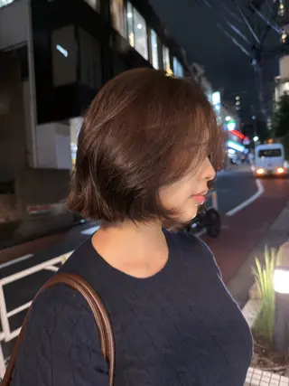 ショート カラー パーマ/ボブ /レイヤー チヒロのヘアスタイル
