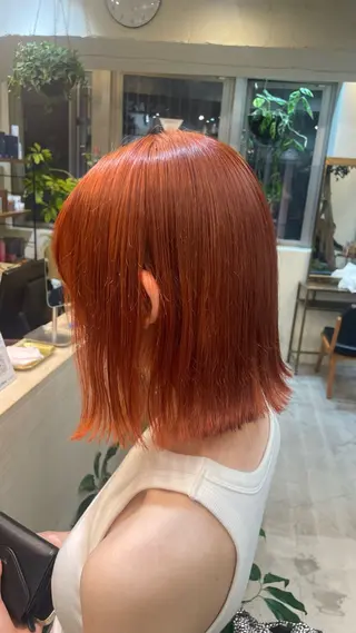 セミロング カラー パーマ 吉田 百花💛のヘアスタイル