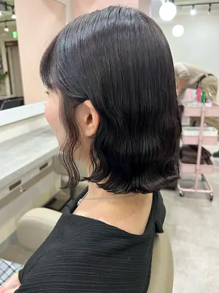 ショート パーマ 波巻きウェーブ 韓国風パーマ 纐纈のヘアスタイル