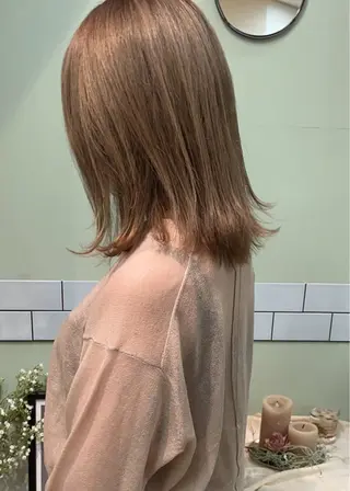 ミディアム カラー 🫧瑠青/ダメージレ スイルミナカラー🫧のヘアスタイル