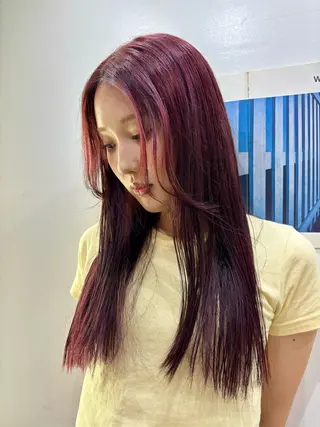 ロング カラー 🧵レイヤー/お洒落 ハイトーン/りりのヘアスタイル