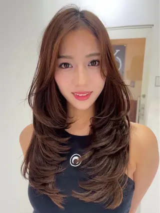 セミロング カラー CIELO beautyバインドロック専門店所属・CIELO モデル募集のヘアスタイル
