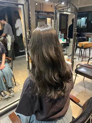 ロング カラー ヘアアレンジ グレージュ/艶髪矯正 🪐takushiのヘアスタイル