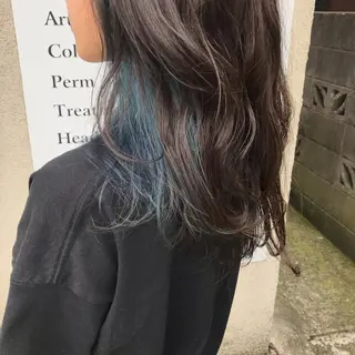 ロング riho/ブリーチ/ デザインカラー/辻堂のヘアスタイル