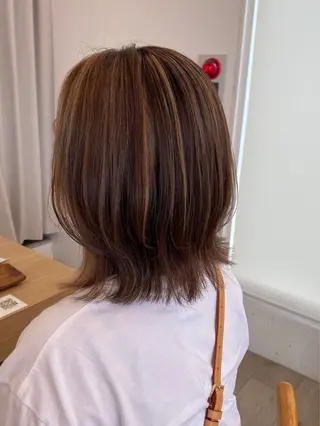 ミディアム 白石 心愛のヘアスタイル