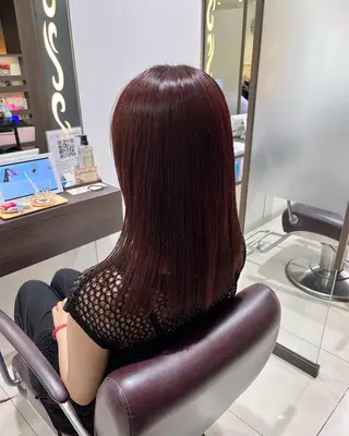 セミロング ぷつっとボブ/ちゅる ピンク/mika☆のヘアスタイル