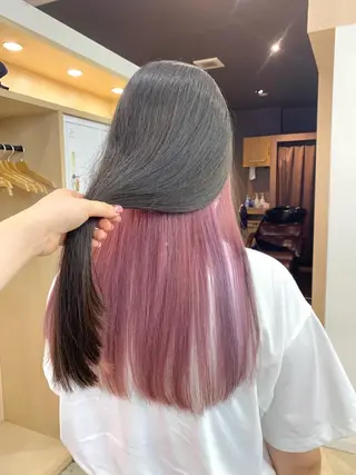 ロング カラー ヘアアレンジ ♡韓国風ヘア 🐈♡MIHOのヘアスタイル