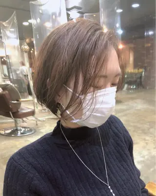 ショート カラー パーマ ヘアアレンジ キッズ ネイル マツエク・マツパ アイブロウ 髪質改善✨ハツメイ オグ✂️のヘアスタイル