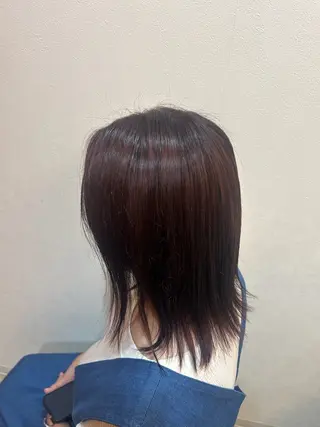 ミディアム カラー 濵嶋 叶帆のヘアスタイル