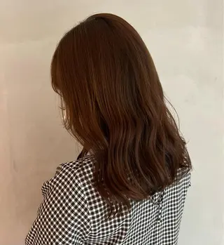 セミロング 韓国ヘア/そら レイヤー透明感カラーのヘアスタイル