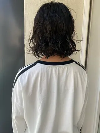 ショート パーマ 森貴裕/ベージュ/ パーマ/オリーブのヘアスタイル