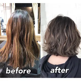 ショート カラー KIZU 髪質改善 オカルト怪談のヘアスタイル