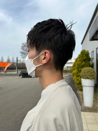 ショート メンズカット¥0婦中 カットモデル大上聖矢のヘアスタイル