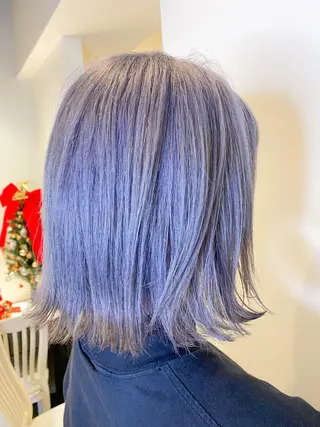 ミディアム カラー ハイライト/ブリーチ バレイヤージュ関佳祐のヘアスタイル