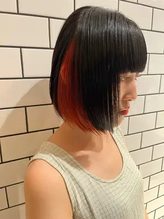 ショート カラー tricca daikanyama所属・縮毛矯正/ボブ/ 🌱長尾朋弥🌱のヘアスタイル