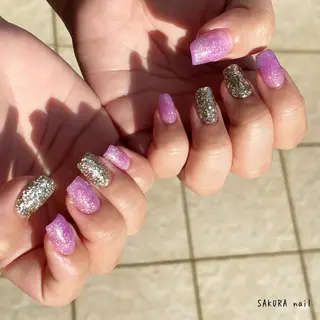 セミロング ネイル SAKURA nailのネイルデザイン