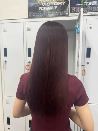 セミロング 田子🦋ハイトーン 🫐耳つぼジュエリーのヘアスタイル