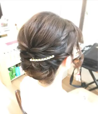 セミロング ヘアアレンジ ヘアメ/着付け 清水玲歌のヘアスタイル