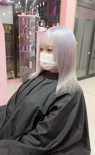 セミロング ❄️💛エクステ ブリーチ❄️yukiのヘアスタイル