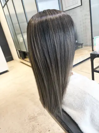 セミロング カラー La fith 店長 城谷颯人のヘアスタイル