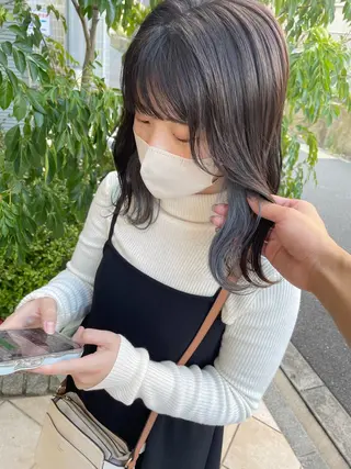 セミロング 亀川蓮 Agu hairのヘアスタイル