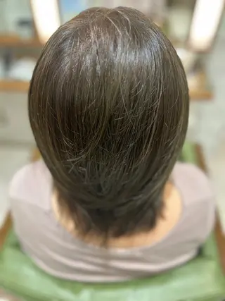 ミディアム カラー 酸性ストレート特化× 艶髪師/及川のヘアスタイル