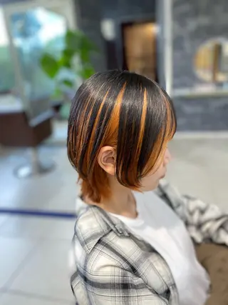 ショート カラー 🪼かえで🪼臼井 カラー/縮毛矯正のヘアスタイル