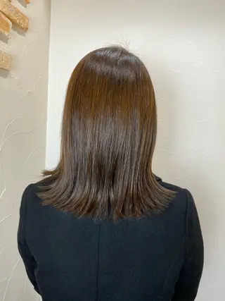 セミロング 縮毛矯正&髪質改善/ きょうの🐺のヘアスタイル