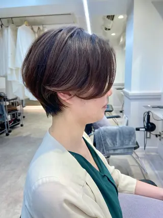 ショート カラー 山下夕月 ショート🫧ボブのヘアスタイル
